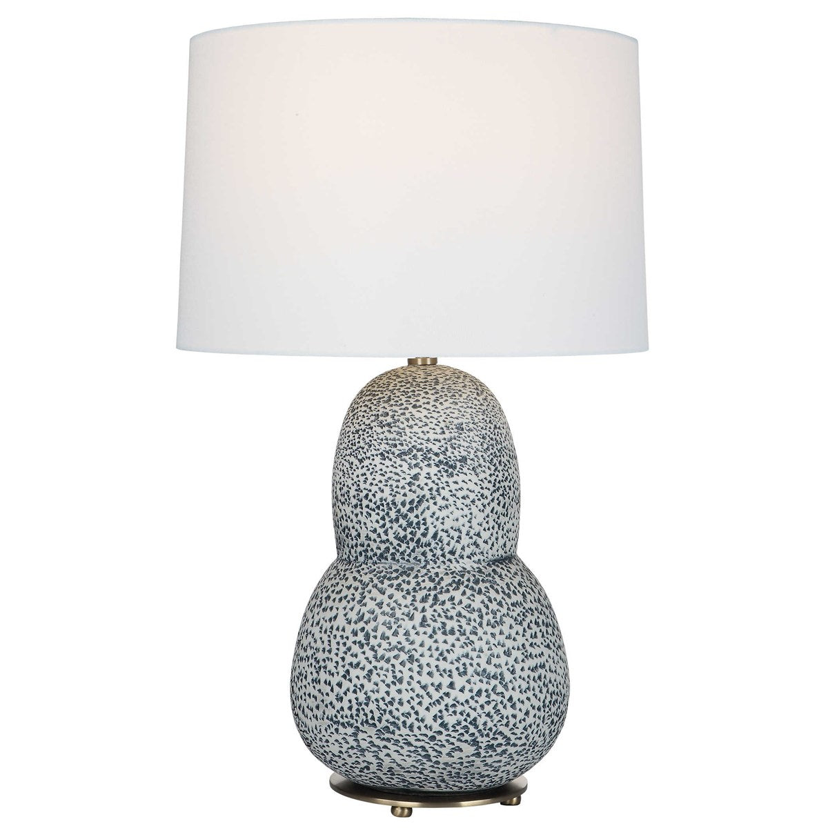 BLUE SPECKELED TABLE LAMP