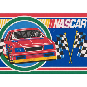 NASCAR Racing Wallpaper Border Cars Checkered Flag