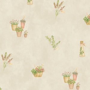 wallpaper, wallpapers, botanical, leaves, herbs, flowers, floral, bottle, basket