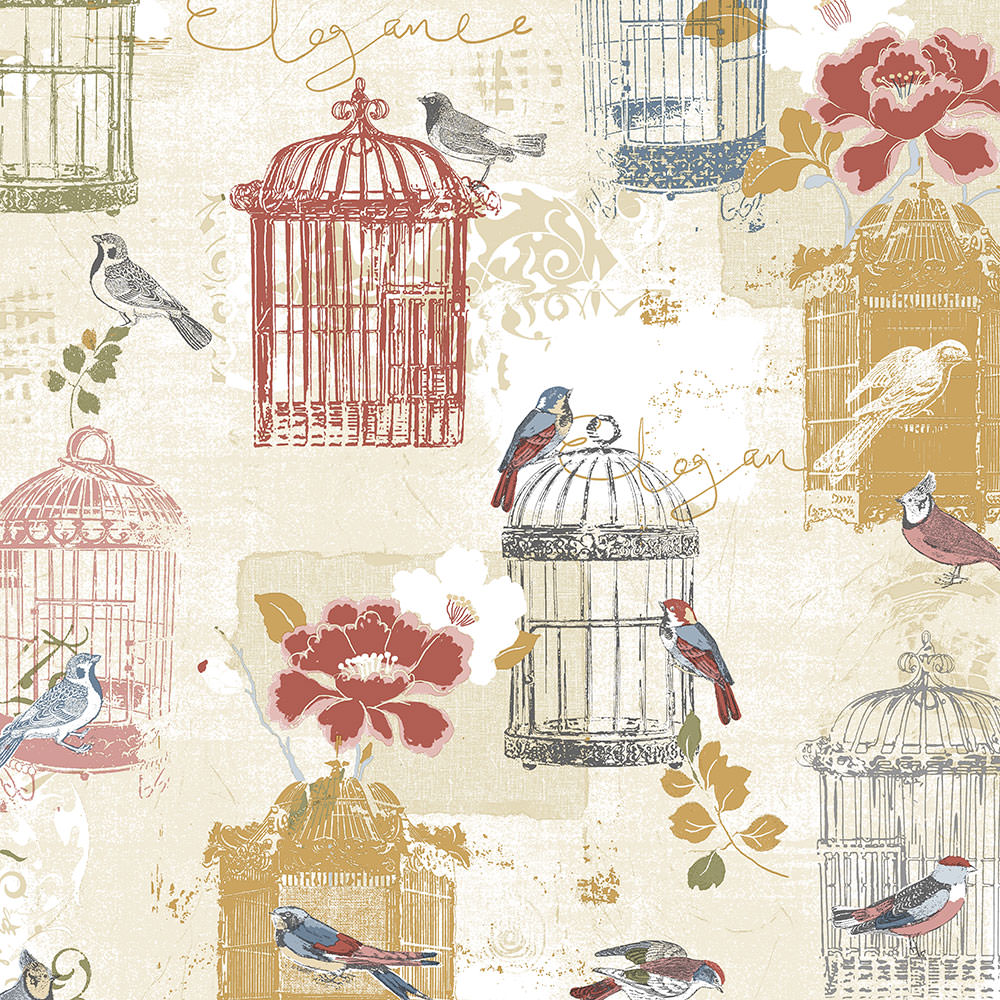 Victorian Birdcage Wallpaper