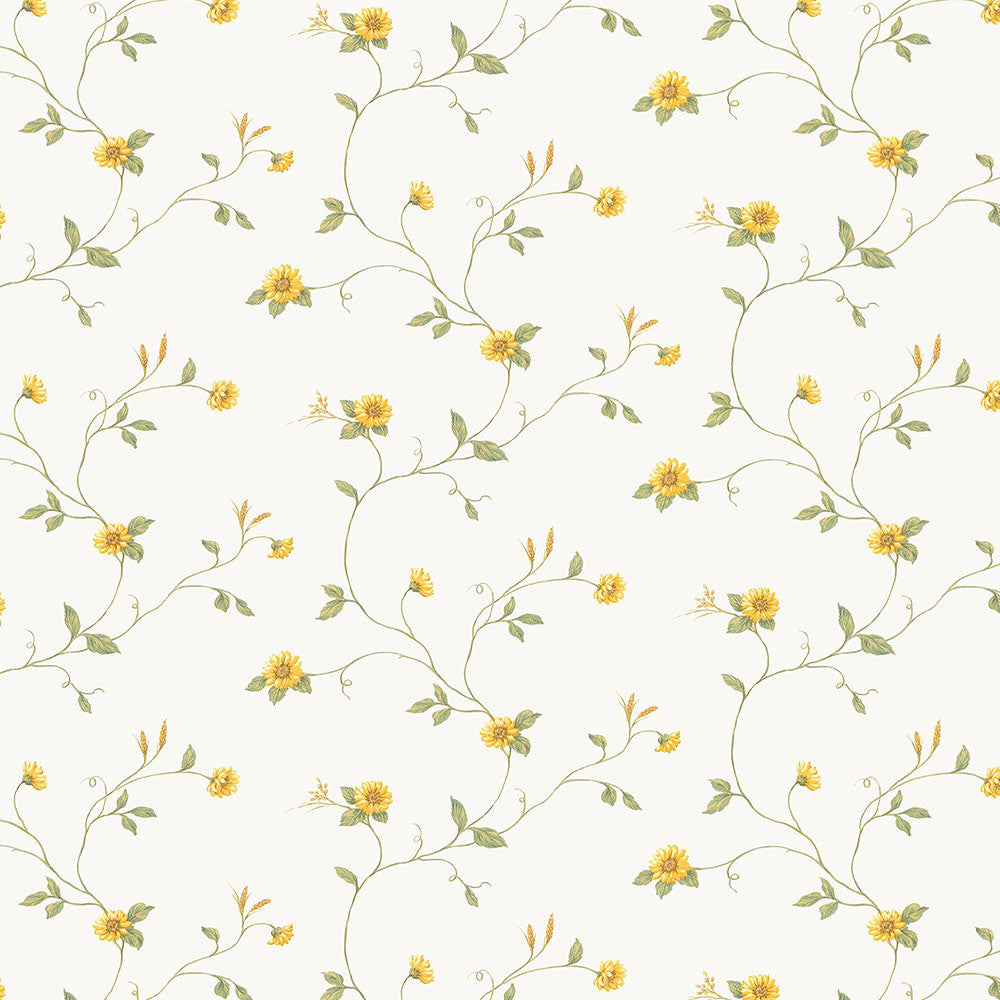 wallpaper, wallpapers, floral, flowers, leaves, vines, trail, sunflowers