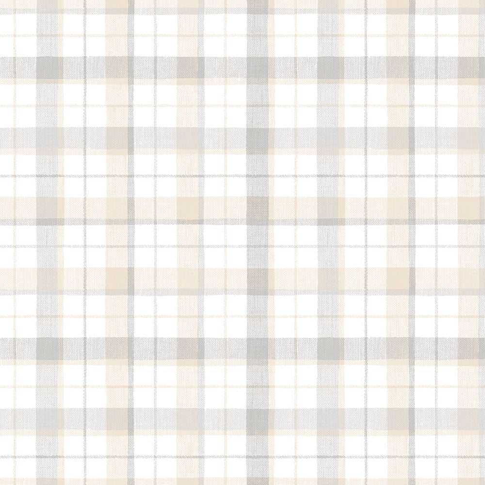 Linen Plaid Wallpaper