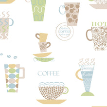 Load image into Gallery viewer, wallpaper, wallpapers, novelty, coffee cups, mugs, cups, words, script, saucers, pattern, floral