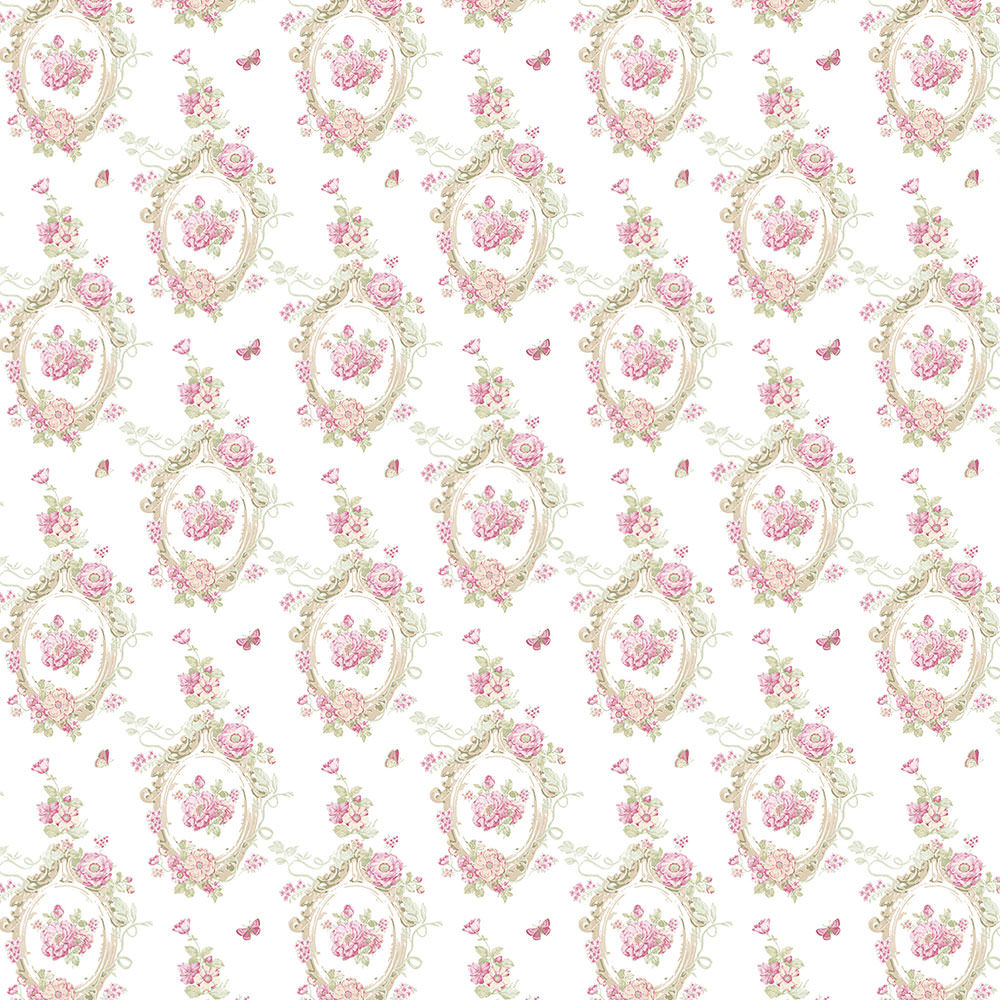 wallpaper, wallpapers, floral, flowers, leaves, butterflies, medallion, vines, cameo