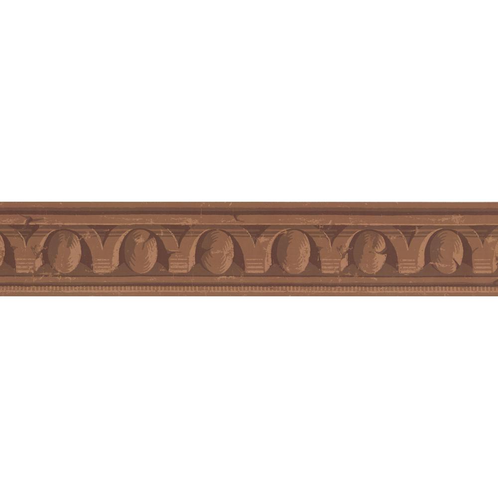 Brown Black Abstract Prepasted Border